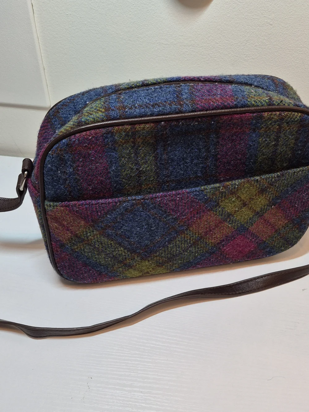 Harris Tweed Multicolor Plaid Crossbody Bag